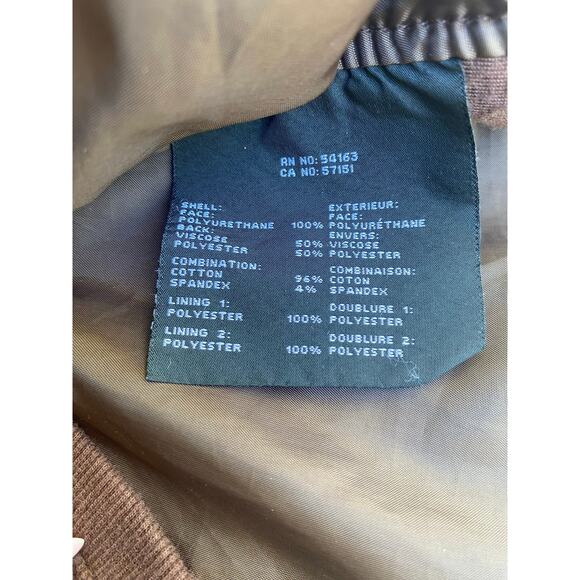 Marc New York Andrew Marc Men’s 2X Brown Faux Leather Zip Vest Gold Zippers - Picture 3 of 7